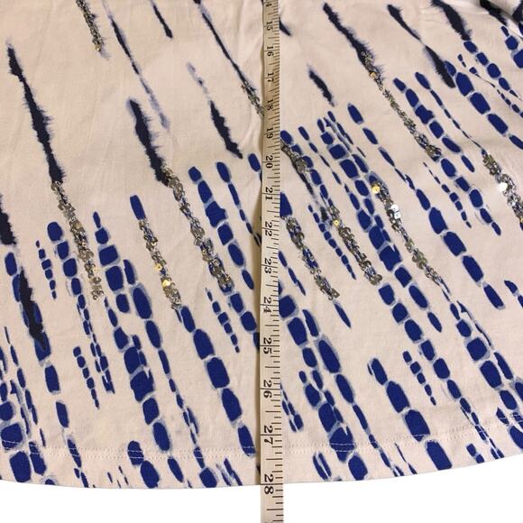 Chico's Tee NWT Size 4 (2X) Artistic Modern Boho Americana Rhinestone Sequined - Picture 5 of 5